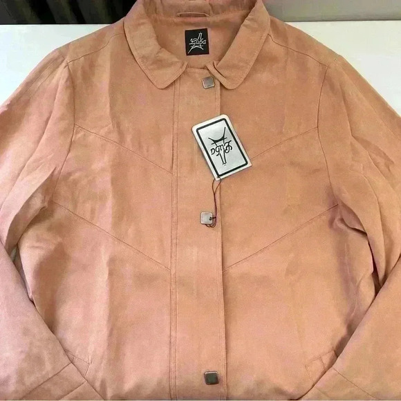 Vintage Luba Trench Coat Lightweight Softshell Jacket Pastel Peach 15/16 NWT - Picture 13 of 14